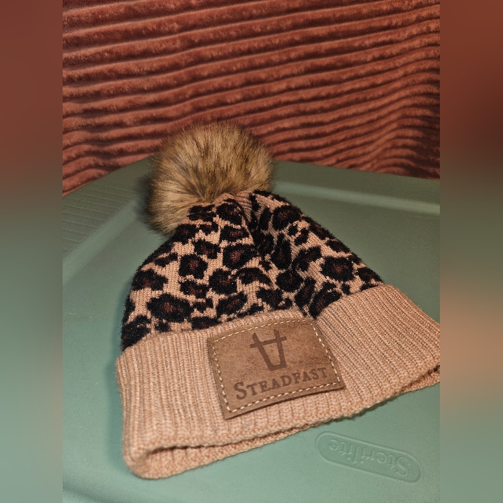Cheetah print beanie